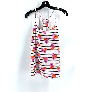 J. Crew Women's Floral Tropical Flower Striped Camisole Top Size 0 Summer